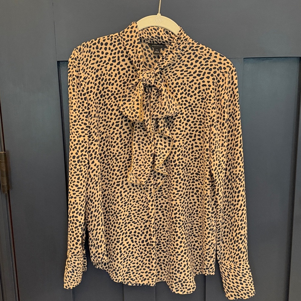 Ann Taylor Animal Print Blouse